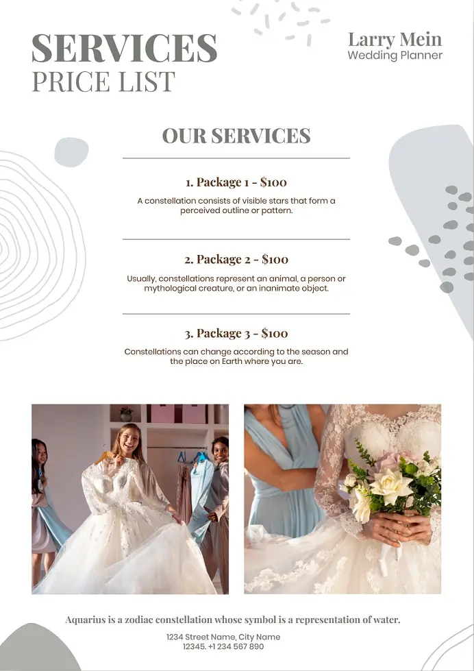 Wedding Planner Flyers 271
